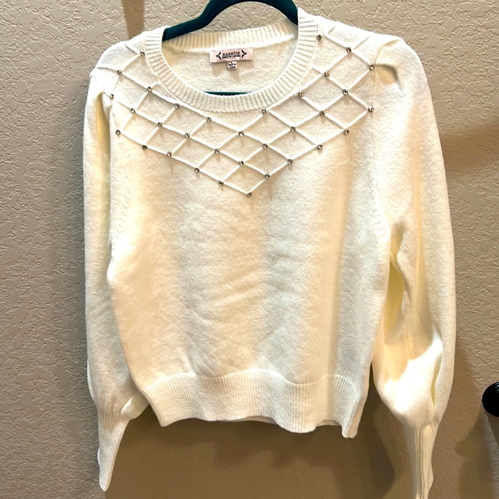 NWT Nanette Lepore cream sweaters